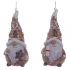 Фигурка декоративная подвесная "Гном", L4,5 W4,5 H10,5 см, 2в.