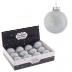 Украшение новогоднее "Шар", набор из 12 шт, D10 см Полимерный материал