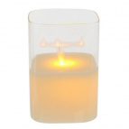 Изделие декоративное с подсветкой "Свеча", L9 W9 H12,5 см,  (3хАА не прилаг.)