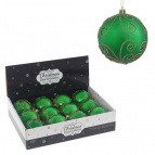 Украшение новогоднее "Шар", набор из 12 шт, D8 см Полимерный материал