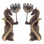 Подсвечник "Дракон", D6 см, L11 W12 H23 см, 2в.