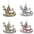 Изделие декоративное подвесное "Сани", L12 W0,5 H10 см, 4в.