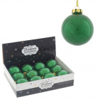 Украшение новогоднее "Шар", набор из 12 шт, D8 см Полимерный материал