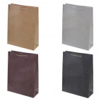 Пакет подарочный (бумага 210г/м2, блок микс 12шт), L31 W12 H42 см, 4в.