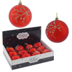 Украшение новогоднее "Шар", набор из 12 шт, D8 см Полимерный материал