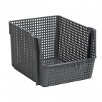 Корзинка для хранения "Лофт"20л штабелируемая (серый)