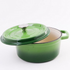 40628 Кастрюля чугун 2,6 л эмаль/покрытие зелёная MB (х2)