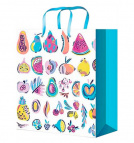 Пакет подарочный с глянцевой ламин 22x31x10 см (ML) Нарисованные фрукты, 128 г ППК-4433 Optima