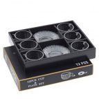 Набор из 6-ти чашек с блюдцами, 175 мл, L13 W13 H6 см