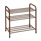 Этажерка для обуви 3-х  ярусная (коричневый)