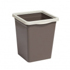 Ведро для мусора с фиксатором квадратное 8,5л  (шоколад/слон.кость)