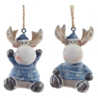 Фигурка декоративная подвесная "Олень",   L4 W4 H5 см, 2в.