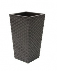 Кашпо РОТАНГ 138х138х250мм (коричневый ротанг)