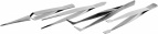 Набор ЗУБР: Пинцеты, нержавеющая сталь, прямой, заостренные губки, изогнутый, самозажимной прямой, плоские и широкие губки,