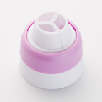 Переходник для кондит.мешков для трехцветного декорирования цвет:белый с лавандовым