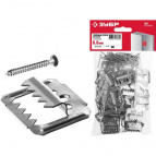 ЗУБР Кляймер-У2 6 мм, усиленный крепеж для вагонки с саморезами, 50 шт (30755-06)