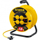 STAYER М-325 ПВС 3х2.5 30м 4000Вт IP44, Силовой удлинитель на катушке (55064-30)