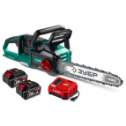 ЗУБР пила цепная аккумуляторная  40 В, (2x20В), 400 мм шина, 2 АКБ LMS (4 Ач) (ПЦБ-4040-42)