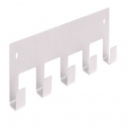 Вешалка настенная 5 крючков на холдере (белый)