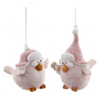 Фигурка декоративная подвесная  "Птичка",   L6 W7 H6 см, 2в.