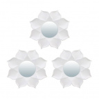 QWERTY Комплект декоративных зеркал "Бордо", белый,  3шт, D10 см /16