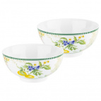 Набор 2 салатников 15*15*7 см 700 мл "Лимоны" NEW BONE CHINA