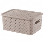 Корзинка с крышкой 3 л 23,5*17,3*10,5 см "Береста" мокка (модель 5211/39)