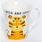 WILD AND CUTE, кружка 310мл, NEW BONE CHINA, упаковка - гофрокороб