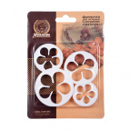 Формочки для печенья и марципана "Цветочки" 4-6,5 см, (4 шт), пластик Marmiton /96/24