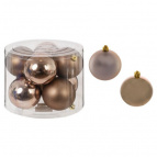 Набор из 8шт Украшение новогоднее "Шар", D 10 см Полимерный материал