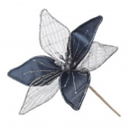 Цветок искусственный "Пуансеттия", L16 W16 H36 см