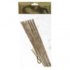 Набор из 6 шт: Изделие декоративное подвесное "Сосулька", L5 W0,7 H19 см