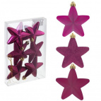 Украшение новогоднее "Звезда", набор из 6-ти шт,  L8 W3 H8 см