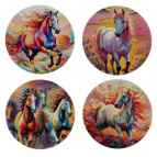 Декоративная подставка под горячее "Лошадь", L10 W10 H1 см, 4в.