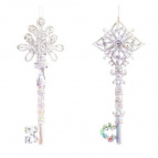 Украшение новогоднее "Ключик",  L7,5 W1,5 H16 см, 2в.