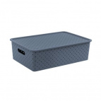 Корзинка "Береста" 7,5л 350х245х105мм  с крышкой (космик)
