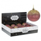 Украшение новогоднее "Шар" (Набор из 12-ти), D 8 см, L35 W27 H8,5 см Полимерный материал