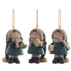 Фигурка декоративная подвесная "Девочка", L3,5 W3 H6 см, 3в.