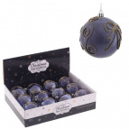 Украшение новогоднее "Шар", набор из 12 шт, D8 см Полимерный материал