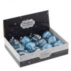 Украшение новогоднее "Шар", набор из 12-ти шт, D8 см, L35 W28 H9 см Полимерный материал