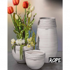 385477 Кашпо Kübel Rope soft grey d12; h10cm св. серый (ш/к 3584)