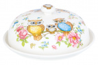 Блинница 23*23*9,5 см. "Совушки" NEW BONE CHINA