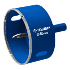 ЗУБР АГК Алмазная коронка d 55 мм (центр. сверло, трехгр. хвост, Р60) (29850-55)