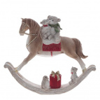 Фигурка декоративная "Мишки на лошадке", L21 W4 H17 см