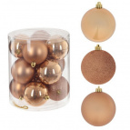 Украшение новогоднее "Шар", набор из 12-ти шт,  L9 W9 H9,5 см Полимерный материал