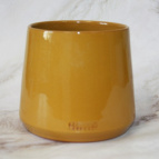 848923 Кашпо керам. Kübel Portimão d18 h17 см горчица (ш/к 2971)