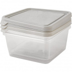 Набор контейнеров для продуктов HELSINKI Artichoke 3 шт. 0,45 л квадр. пепельный жемчуг
