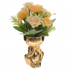 Цветочная композиция "Розы", L11 W11 H19 см