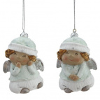 Фигурка декоративная подвесная "Ангел", 2в., L5,5 W4 H6,5