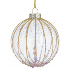 Украшение новогоднее "Шар", D 8 см, L8 W8 H10 см   Стеклянный